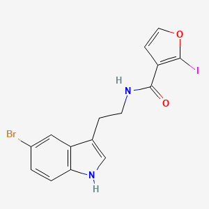molecular formula C15H12BrIN2O2 B12905423 N-(2-(5-Bromo-1H-indol-3-yl)ethyl)-2-iodofuran-3-carboxamide CAS No. 920505-99-3