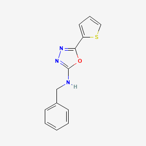 molecular formula C13H11N3OS B12905433 N-Benzyl-5-(thiophen-2-yl)-1,3,4-oxadiazol-2-amine CAS No. 918964-45-1
