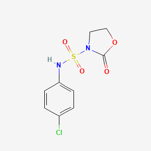 molecular formula C9H9ClN2O4S B12905441 N-(4-Chlorophenyl)-2-oxo-1,3-oxazolidine-3-sulfonamide CAS No. 848937-72-4