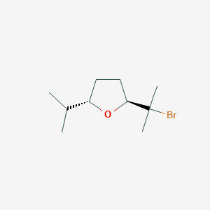 molecular formula C10H19BrO B12905460 Trans-2-(2-bromopropan-2-yl)-5-isopropyltetrahydrofuran 