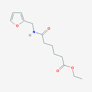 molecular formula C13H19NO4 B12905494 Ethyl 6-{[(furan-2-yl)methyl]amino}-6-oxohexanoate CAS No. 66002-01-5