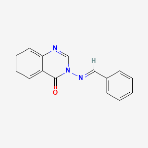 molecular formula C15H11N3O B12905543 3-(Benzylideneamino)quinazolin-4(3H)-one 