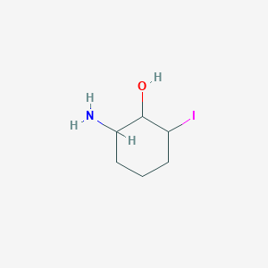 molecular formula C6H12INO B12905573 2-Amino-6-iodocyclohexan-1-ol CAS No. 89357-72-2