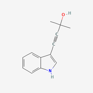 molecular formula C13H13NO B12905592 4-(1H-Indol-3-yl)-2-methylbut-3-yn-2-ol CAS No. 62365-80-4