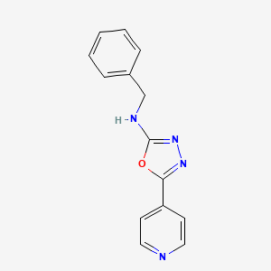 molecular formula C14H12N4O B12905699 N-Benzyl-5-(pyridin-4-yl)-1,3,4-oxadiazol-2-amine CAS No. 94696-17-0