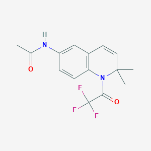 molecular formula C15H15F3N2O2 B12905829 Acetamide, N-[1,2-dihydro-2,2-dimethyl-1-(trifluoroacetyl)-6-quinolinyl]- CAS No. 828938-87-0