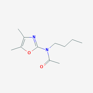 molecular formula C11H18N2O2 B12905887 Acetamide, N-butyl-N-(4,5-dimethyl-2-oxazolyl)- CAS No. 57068-21-0