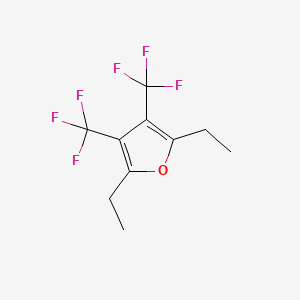molecular formula C10H10F6O B12905988 2,5-Diethyl-3,4-bis(trifluoromethyl)furan CAS No. 134428-89-0