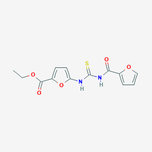 molecular formula C13H12N2O5S B12905995 Ethyl 5-(furan-2-carbonylthiocarbamoylamino)furan-2-carboxylate CAS No. 68967-41-9