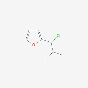 molecular formula C8H11ClO B12906017 Furan, 2-(1-chloro-2-methylpropyl)- CAS No. 917769-49-4