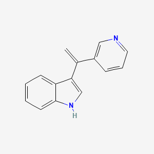 molecular formula C15H12N2 B12906037 3-[1-(Pyridin-3-yl)ethenyl]-1h-indole CAS No. 70152-44-2