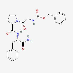 molecular formula C24H28N4O5 B12906051 N-[(Benzyloxy)carbonyl]glycyl-L-prolyl-L-phenylalaninamide CAS No. 61867-02-5