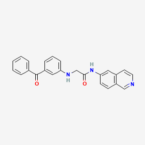 molecular formula C24H19N3O2 B12906072 2-((3-benzoylphenyl)amino)-N-(isoquinolin-6-yl)acetamide CAS No. 920513-37-7