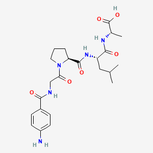 molecular formula C23H33N5O6 B12906122 N-(4-Aminobenzoyl)glycyl-L-prolyl-L-leucyl-L-alanine CAS No. 817620-13-6