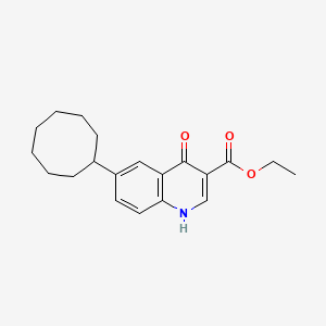molecular formula C20H25NO3 B12906157 Ethyl 6-cyclooctyl-4-oxo-1,4-dihydroquinoline-3-carboxylate CAS No. 55522-58-2
