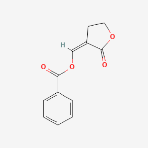molecular formula C12H10O4 B12906211 (2-oxodihydrofuran-3(2H)-ylidene)methyl benzoate CAS No. 67194-27-8