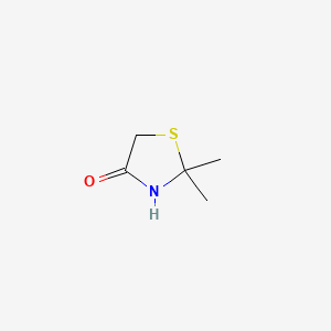 molecular formula C5H9NOS B12906258 4-Thiazolidinone, 2,2-dimethyl- CAS No. 52302-24-6