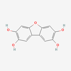molecular formula C12H8O5 B12906301 Dibenzofuran-2,3,7,8-tetrol CAS No. 7461-62-3