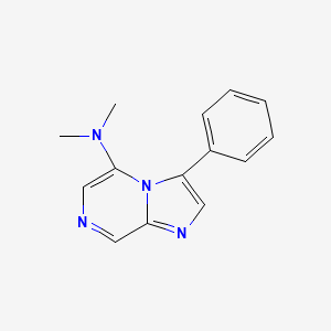 molecular formula C14H14N4 B12906382 N,N-Dimethyl-3-phenylimidazo[1,2-a]pyrazin-5-amine CAS No. 787591-88-2