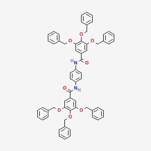 molecular formula C62H52N2O8 B12906392 N,N'-(1,4-Phenylene)bis(3,4,5-tris(benzyloxy)benzamide) CAS No. 653584-66-8