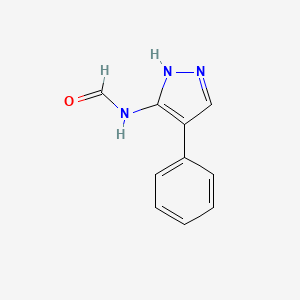 molecular formula C10H9N3O B12906448 N-(4-phenyl-1H-pyrazol-5-yl)formamide CAS No. 62538-14-1