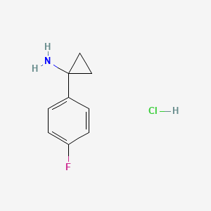molecular formula C9H11ClFN B1290647 1-(4-Fluorophenyl)cyclopropanamine hydrochloride CAS No. 1134524-25-6