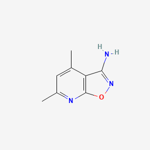 molecular formula C8H9N3O B1290651 4,6-Dimethylisoxazolo[5,4-b]pyridin-3-amine CAS No. 916792-12-6