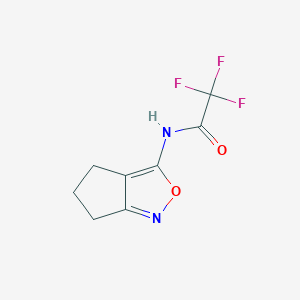 molecular formula C8H7F3N2O2 B12906527 N-(5,6-Dihydro-4H-cyclopenta[c][1,2]oxazol-3-yl)-2,2,2-trifluoroacetamide CAS No. 698976-42-0