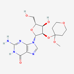 molecular formula C16H23N5O7 B12906580 2'-O-(4-Methoxyoxan-4-yl)guanosine CAS No. 69471-61-0