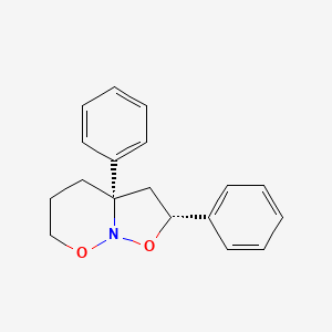 molecular formula C18H19NO2 B12906587 Cis-2,3a-diphenylhexahydroisoxazolo[2,3-b][1,2]oxazine 
