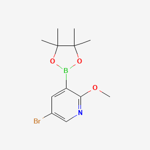 5-Bromo-2-methoxy-3-(4,4,5,5-tetramethyl-1,3,2-dioxaborolan-2-YL)pyridine
