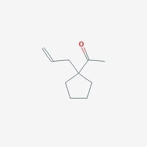 molecular formula C10H16O B129066 1-(1-Prop-2-enylcyclopentyl)ethanone CAS No. 152090-71-6