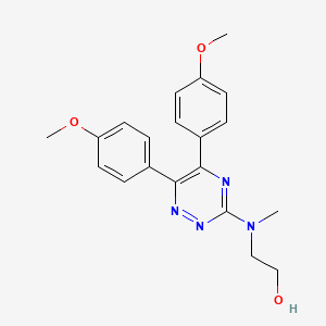 molecular formula C20H22N4O3 B12906604 2-((5,6-Bis(4-methoxyphenyl)-1,2,4-triazin-3-yl)(methyl)amino)ethanol 