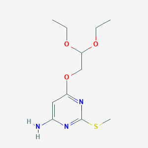 molecular formula C11H19N3O3S B12906658 6-(2,2-Diethoxyethoxy)-2-(methylsulfanyl)pyrimidin-4-amine CAS No. 928468-02-4