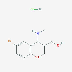 [6-bromo-4-(methylamino)-3,4-dihydro-2H-chromen-3-yl]methanol hydrochloride