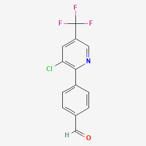 4-[3-Chloro-5-(trifluoromethyl)pyridin-2-yl]benzaldehyde