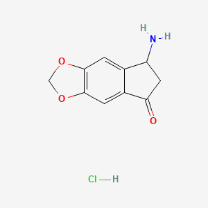 molecular formula C10H10ClNO3 B1290670 7-amino-6,7-dihydro-5H-indeno[5,6-d][1,3]dioxol-5-one hydrochloride CAS No. 148502-20-9