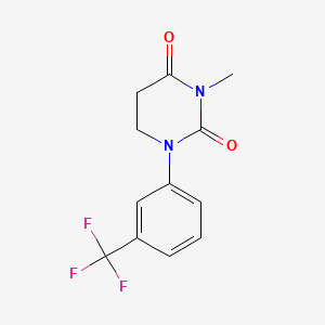 molecular formula C12H11F3N2O2 B12906718 3-Methyl-1-(3-trifluoromethylphenyl)-dihydrouracil CAS No. 77384-99-7