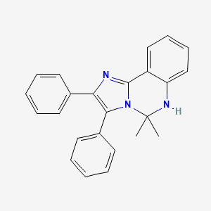 molecular formula C24H21N3 B12906763 Imidazo[1,2-c]quinazoline, 5,6-dihydro-5,5-dimethyl-2,3-diphenyl- CAS No. 673475-80-4