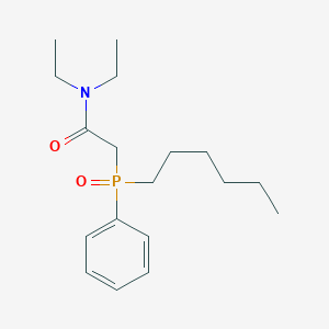 molecular formula C18H30NO2P B12906813 N,N-Diethyl-2-(hexyl(phenyl)phosphoryl)acetamide CAS No. 91024-93-0