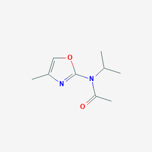 molecular formula C9H14N2O2 B12906920 Acetamide, N-(1-methylethyl)-N-(4-methyl-2-oxazolyl)- CAS No. 57067-95-5