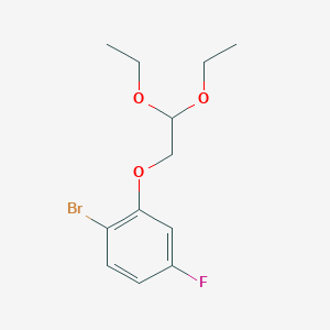 molecular formula C12H16BrFO3 B1290694 1-Bromo-2-(2,2-diethoxyethoxy)-4-fluorobenzene CAS No. 253429-30-0