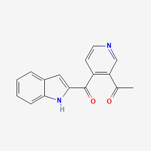 molecular formula C16H12N2O2 B12906986 1-[4-(1H-Indol-2-ylcarbonyl)-3-pyridinyl]-ethanone CAS No. 348085-14-3