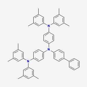 molecular formula C56H53N3 B1290699 4,4'-Bis[di(3,5-xylyl)amino]-4''-phenyltriphenylamine CAS No. 249609-49-2