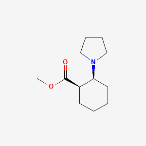 molecular formula C12H21NO2 B12906991 Cis-methyl 2-(pyrrolidin-1-yl)cyclohexanecarboxylate 