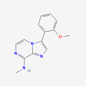 molecular formula C14H14N4O B12907046 3-(2-Methoxyphenyl)-N-methylimidazo[1,2-a]pyrazin-8-amine CAS No. 787591-15-5