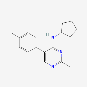 molecular formula C17H21N3 B12907054 n-Cyclopentyl-2-methyl-5-(4-methylphenyl)pyrimidin-4-amine CAS No. 917895-73-9