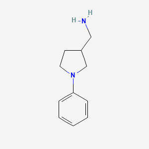 molecular formula C11H16N2 B1290712 (1-Phenylpyrrolidin-3-yl)methanamine CAS No. 910442-15-8