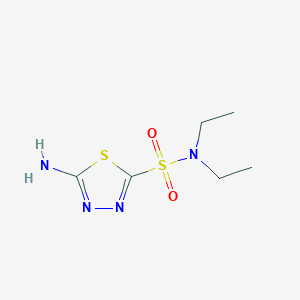 molecular formula C6H12N4O2S2 B12907140 5-Amino-N,N-diethyl-1,3,4-thiadiazole-2-sulfonamide CAS No. 88917-98-0