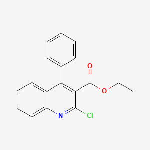 molecular formula C18H14ClNO2 B12907145 Ethyl 2-chloro-4-phenylquinoline-3-carboxylate CAS No. 101606-42-2